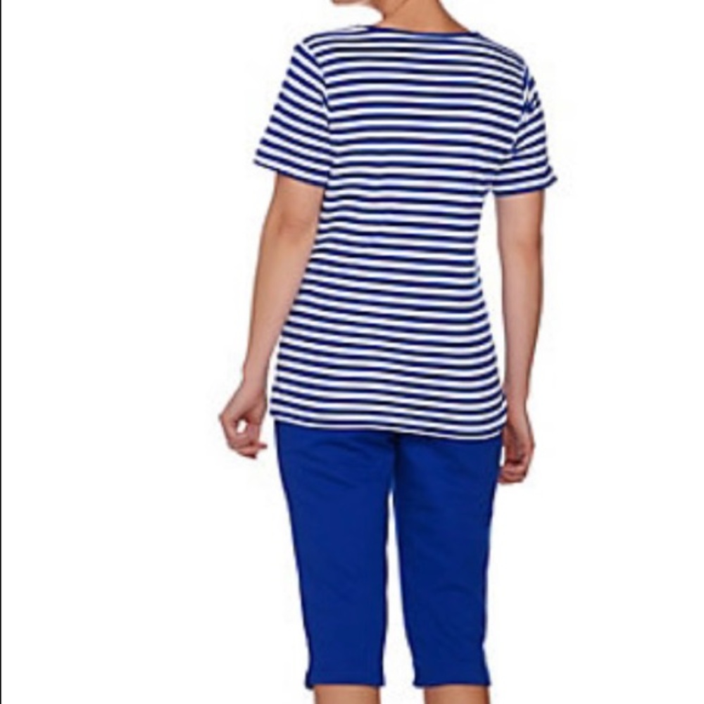 Quacker Factory 2x Sequined Nautical Summer T-Shi… - image 3